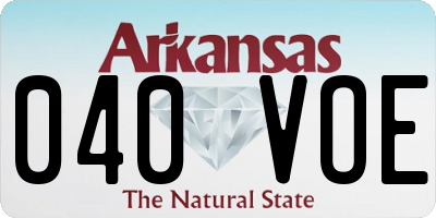 AR license plate 040VOE