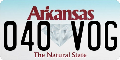 AR license plate 040VOG