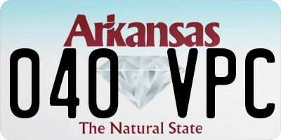 AR license plate 040VPC