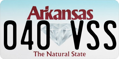 AR license plate 040VSS