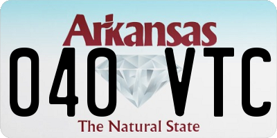 AR license plate 040VTC