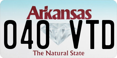 AR license plate 040VTD
