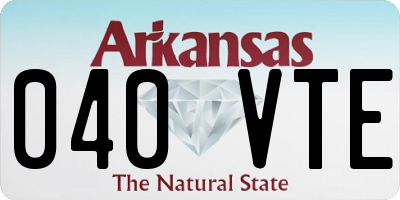 AR license plate 040VTE