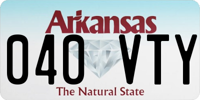 AR license plate 040VTY