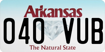 AR license plate 040VUB