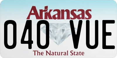 AR license plate 040VUE