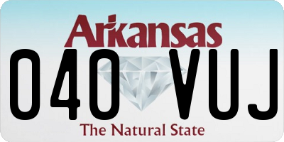 AR license plate 040VUJ