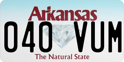 AR license plate 040VUM