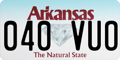 AR license plate 040VUO