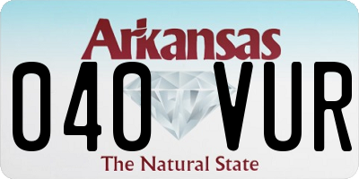 AR license plate 040VUR
