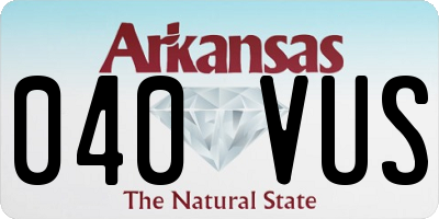 AR license plate 040VUS
