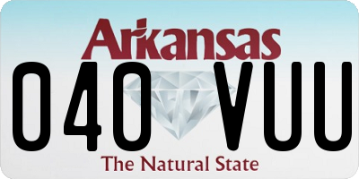 AR license plate 040VUU