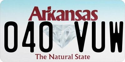 AR license plate 040VUW