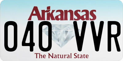 AR license plate 040VVR