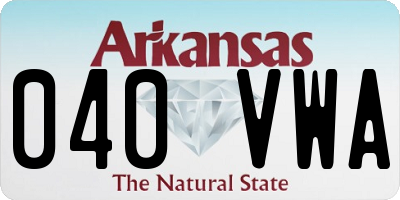 AR license plate 040VWA