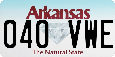 AR license plate 040VWE