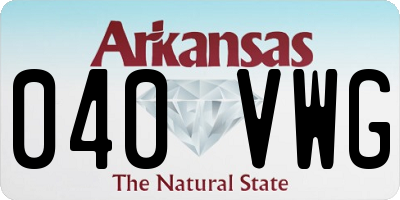 AR license plate 040VWG