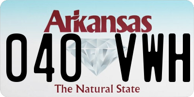 AR license plate 040VWH