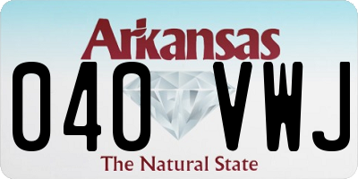 AR license plate 040VWJ