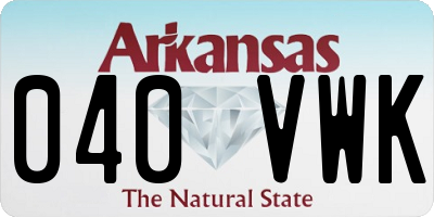 AR license plate 040VWK