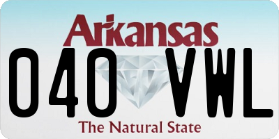 AR license plate 040VWL