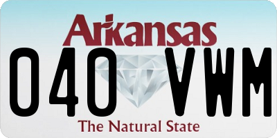 AR license plate 040VWM