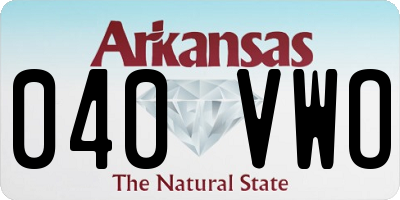 AR license plate 040VWO