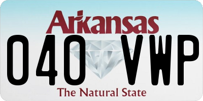 AR license plate 040VWP