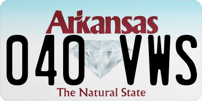 AR license plate 040VWS