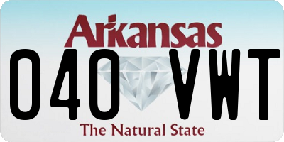 AR license plate 040VWT