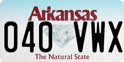 AR license plate 040VWX