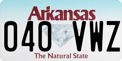 AR license plate 040VWZ
