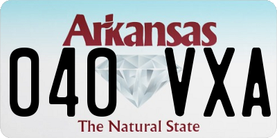 AR license plate 040VXA