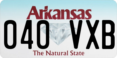 AR license plate 040VXB