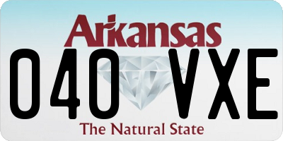 AR license plate 040VXE