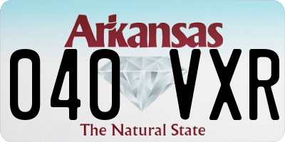 AR license plate 040VXR