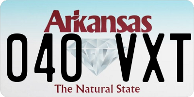 AR license plate 040VXT