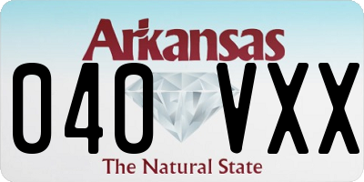 AR license plate 040VXX