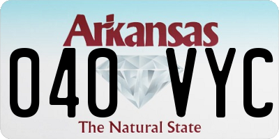 AR license plate 040VYC
