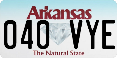 AR license plate 040VYE