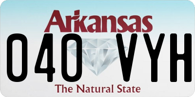 AR license plate 040VYH