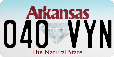 AR license plate 040VYN