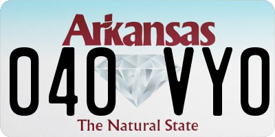 AR license plate 040VYO