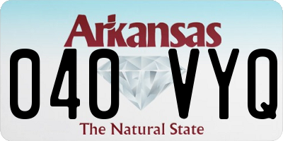 AR license plate 040VYQ