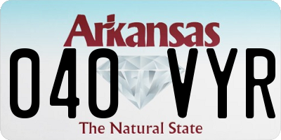 AR license plate 040VYR
