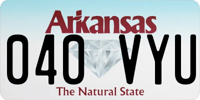 AR license plate 040VYU