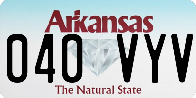 AR license plate 040VYV