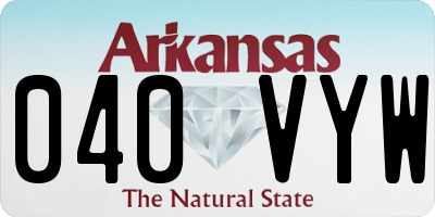 AR license plate 040VYW