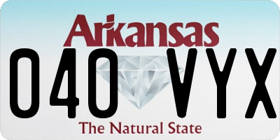 AR license plate 040VYX