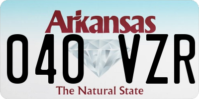AR license plate 040VZR